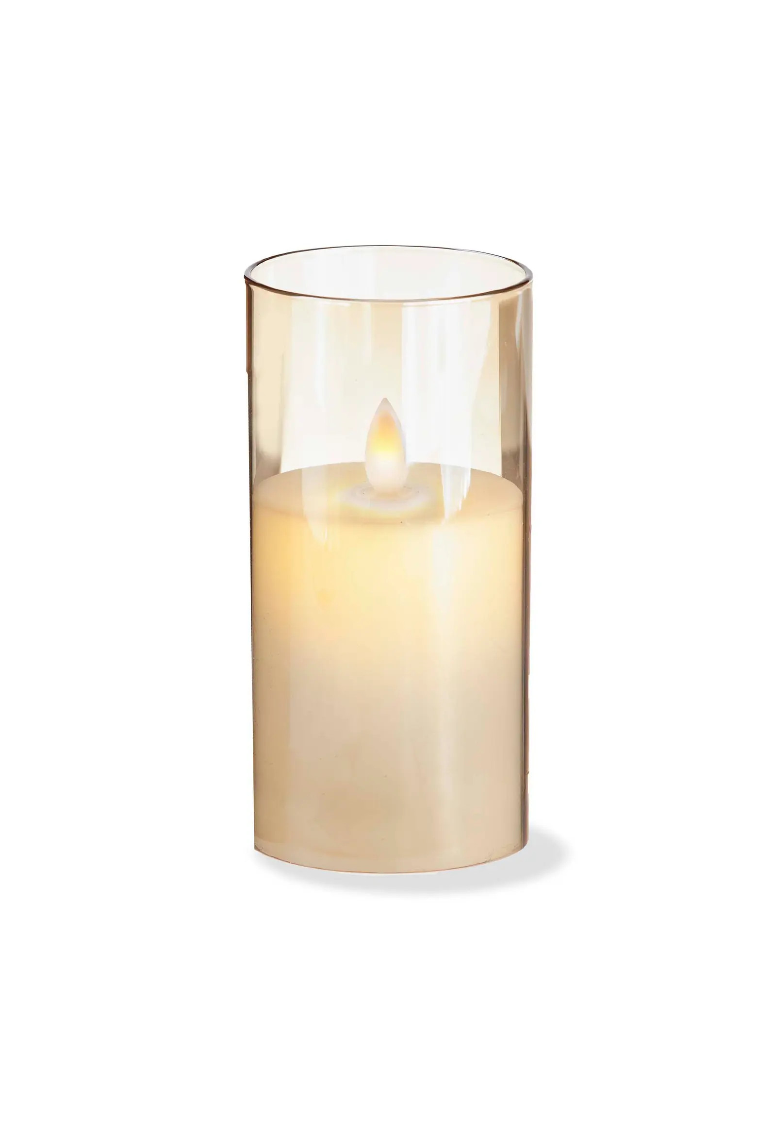 tag Estella Amber Glass Hurricane with Flameless Candle Lantern | Nordstrom | Nordstrom