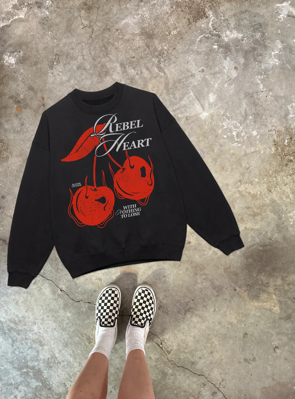 Rebel Heart Crewneck Sweatshirt | Slater Vintage