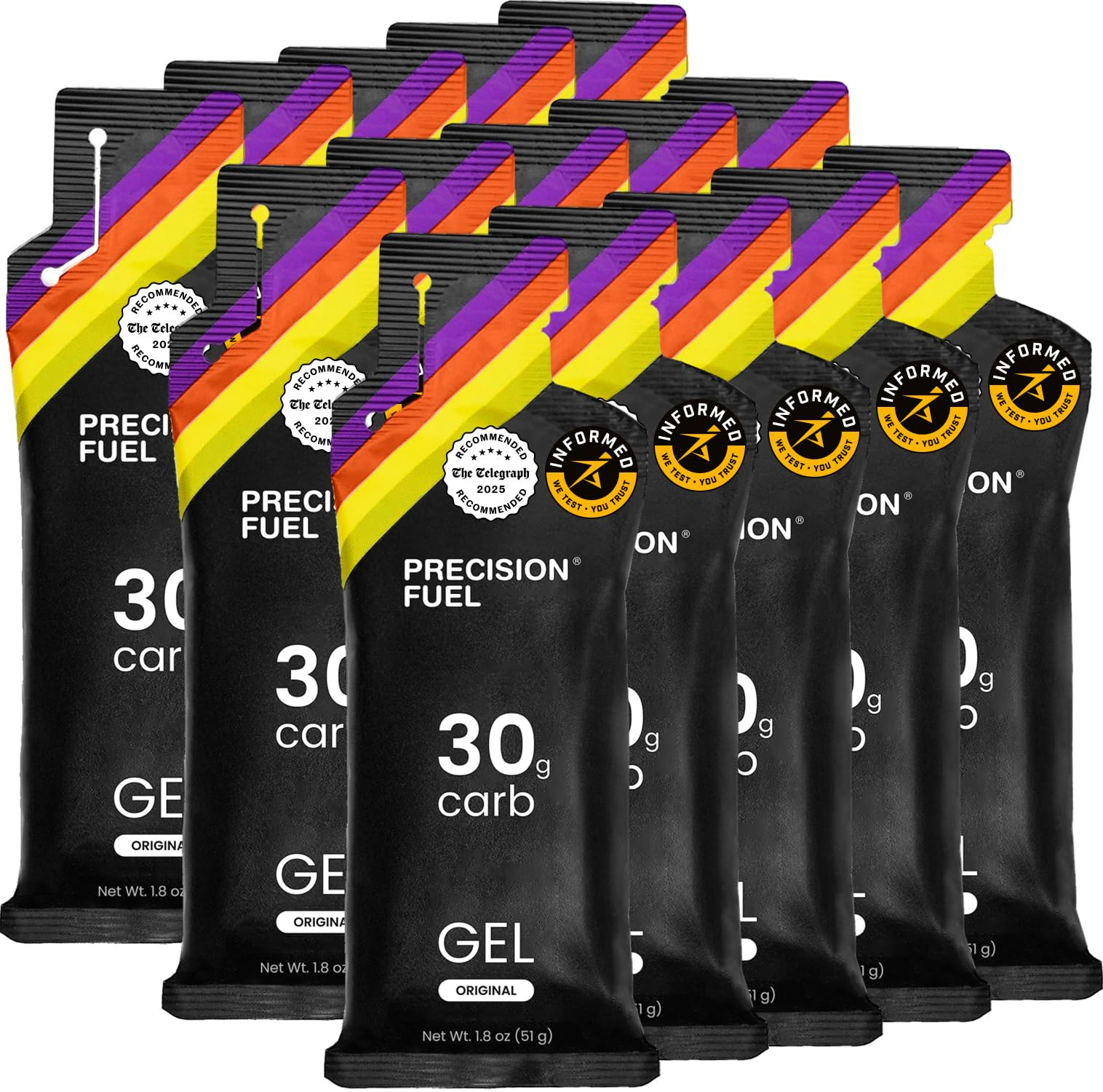 Precision Fuel PF30 Energy Gels - Mild, Neutral Flavour Running Gels for Endurance Athletes, 30g ... | Amazon (US)