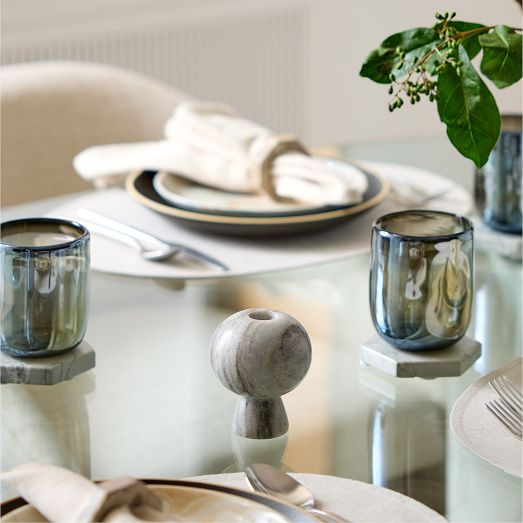 Kali Marble Candleholders | West Elm (US)