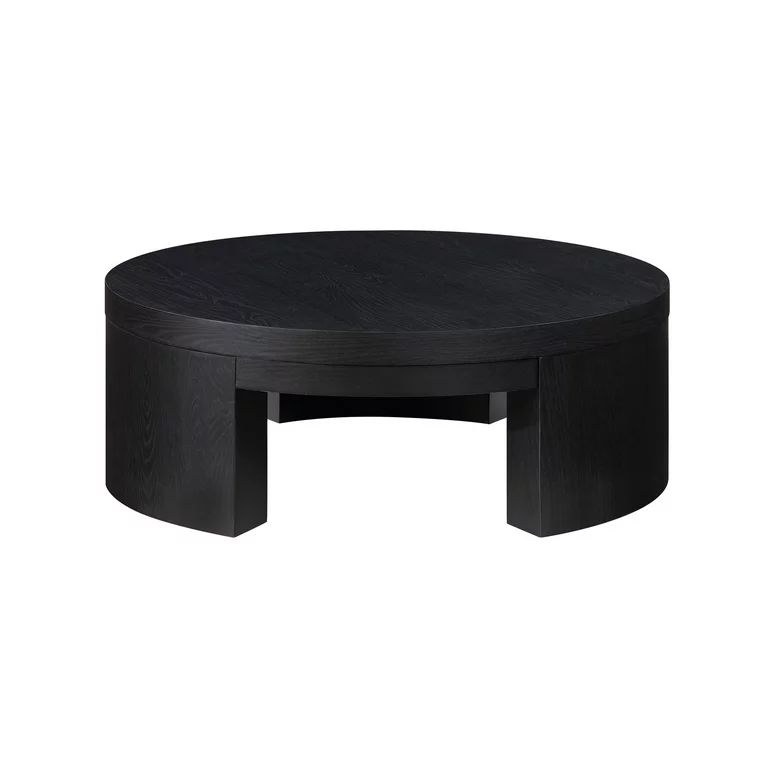Beautiful Mod Round Coffee Table by Drew Barrymore, Black Finish | Walmart (US)