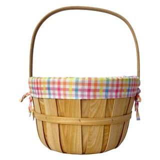 Large Chipwood Basket with Checkered Liner by Ashland® | Michaels | Michaels Stores
