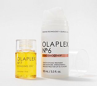 Olaplex No.6 Bond Smoother and No 7 Bonding Oil Set | QVC
