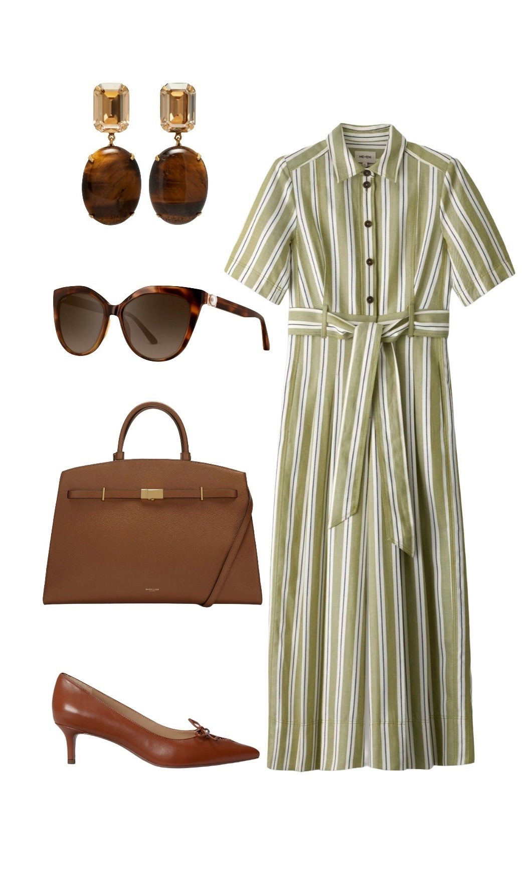 Weekend-wear at its stylish best 🤎

Green Stripe Jumpsuit - ME + EM

Brown ‘Xiomara’ Embellished Drop Earrings - Jennifer Behr at MyTheresa

Brown Tortoiseshell Sunglasses - on SALE at Aspinal of London

Tan Brown Hudson Bag - on SALE at DeMellier London

Tan Lace Kitten Heels - on SALE at Ralph Lauren 

#LTKuk #LTKeurope #LTKdatenight #LTKluxury #LTKtravel #LTKstyletip #LTKshoes

#LTKsummer #LTKbag #LTKsale