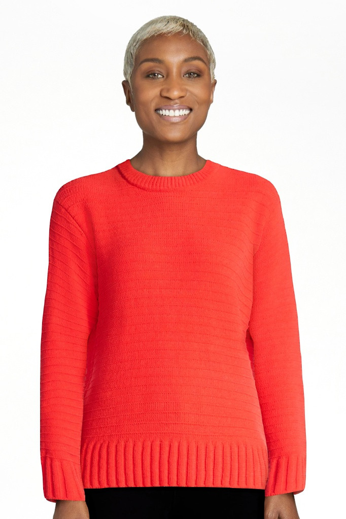Time and Tru Women's Pullover Chenille Top with Long Sleeves, Sizes XS-XXXL | Walmart (US)