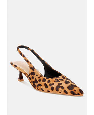 Women's Inana leopard Slingback Kitten Heels | Macy's