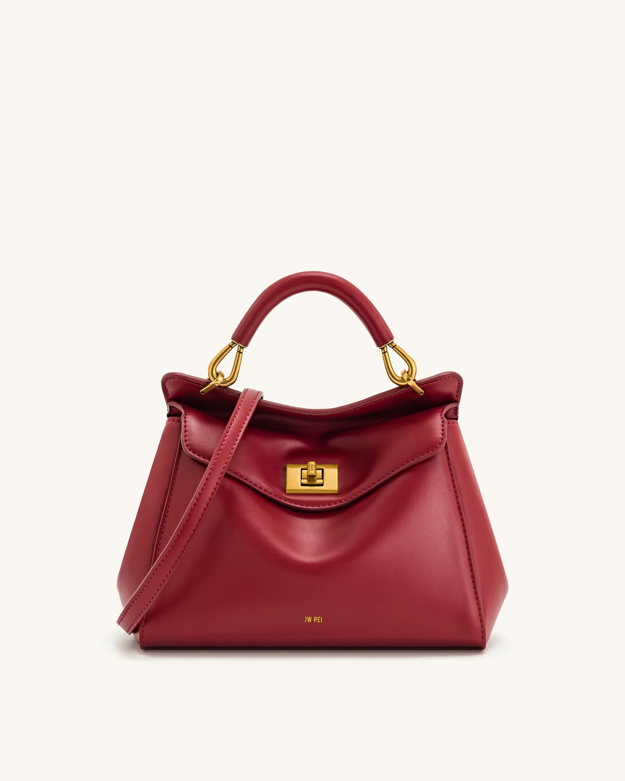 Lucia Classic Top Handbag - Claret | JW PEI US