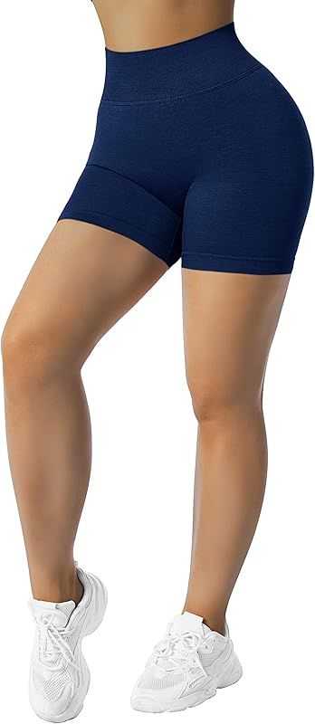 MOSHENGQI Women Booty Workout Shorts High Waisted Gym Yoga Seamless Shorts | Amazon (US)