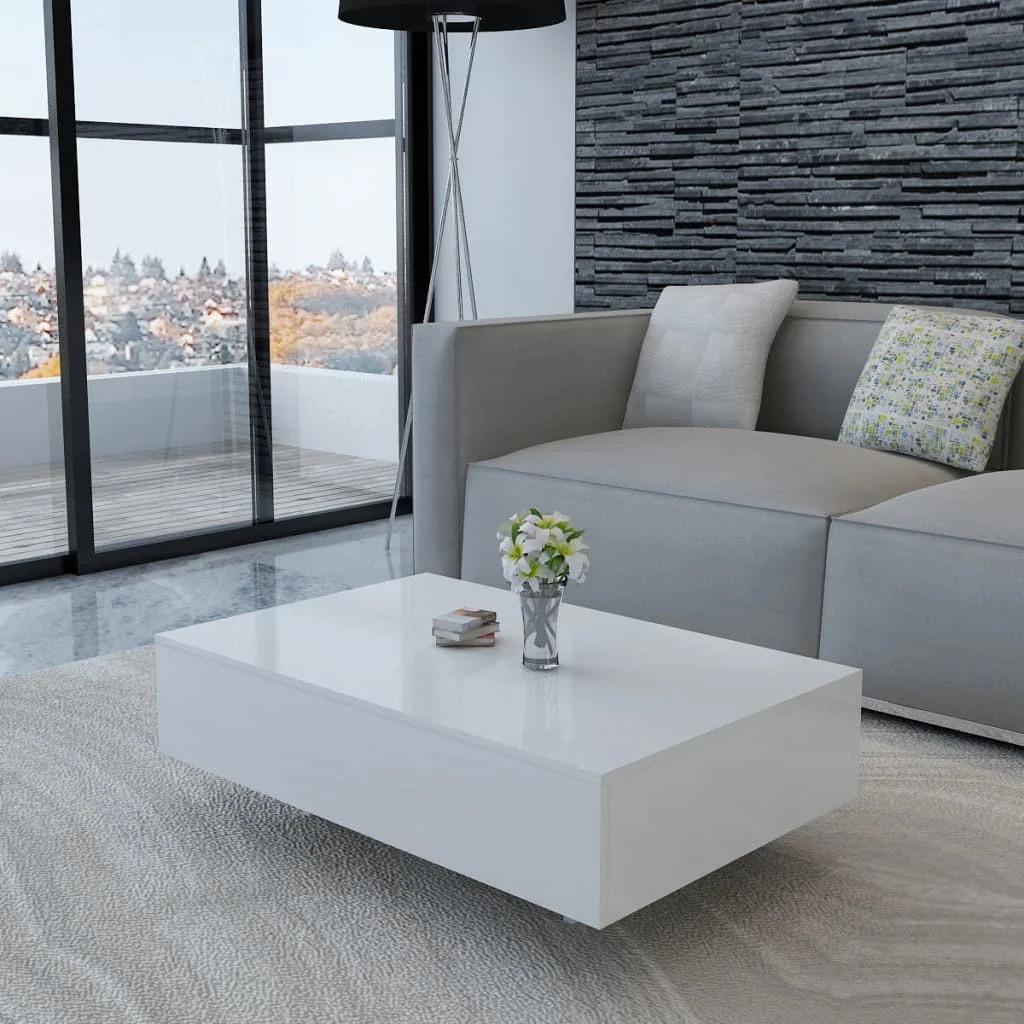 Coffee Table High Gloss White - Walmart.com | Walmart (US)