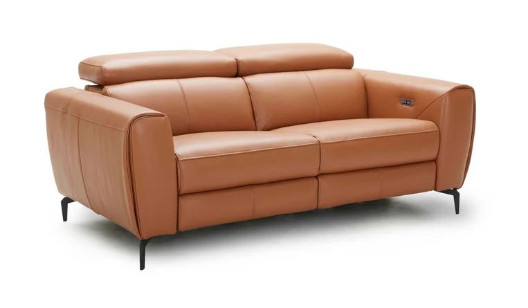 82" Genuine Leather Square Arm Reclining Sofa | Wayfair Professional