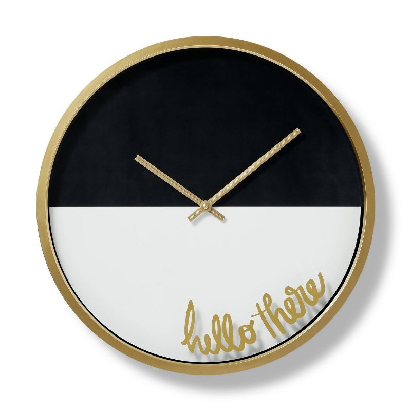 'Hello There' Oversized Wall Clock Black - Tabitha Brown for Target | Target