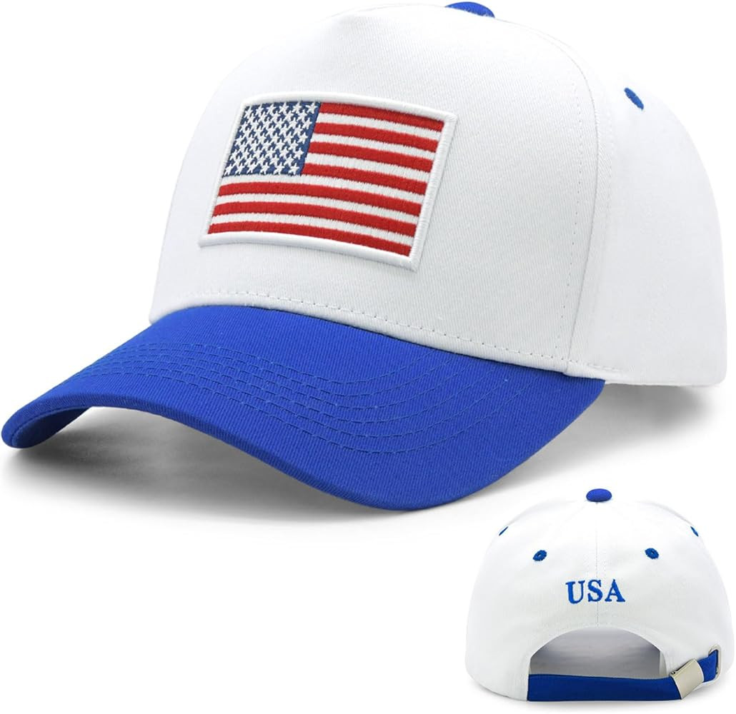 American Flag Trucker Hat, USA Embroidered Patriotic Baseball Caps, Red White and Blue Hat for Me... | Amazon (US)