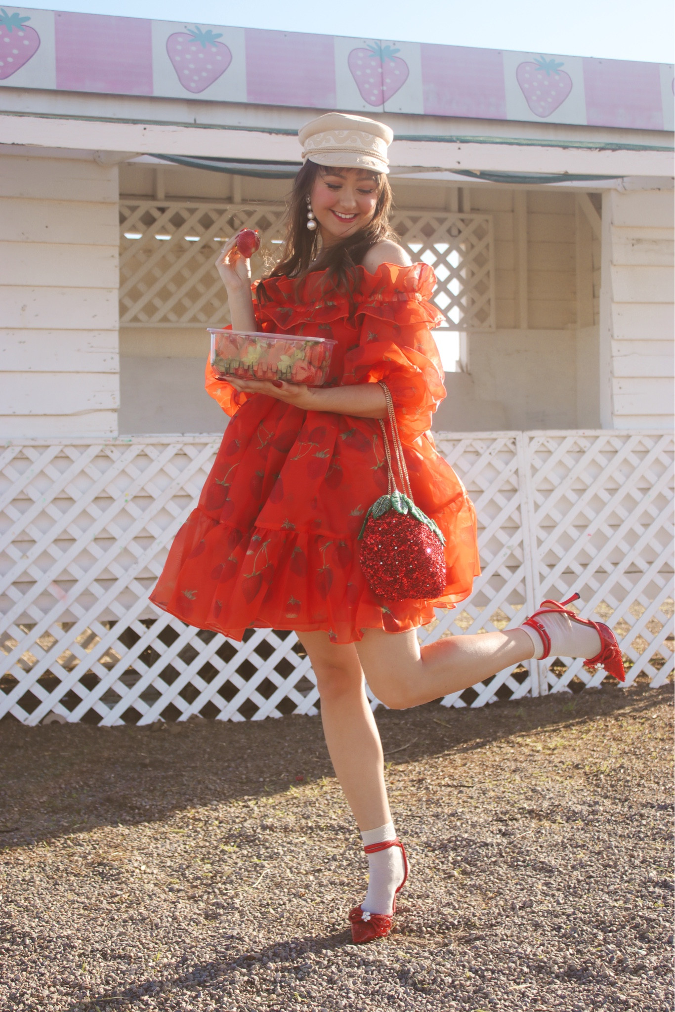 Strawberry dress, summer outfit, spring outfit, puff dress, Selkie dress

#LTKFind #LTKFestival #LTKshoecrush