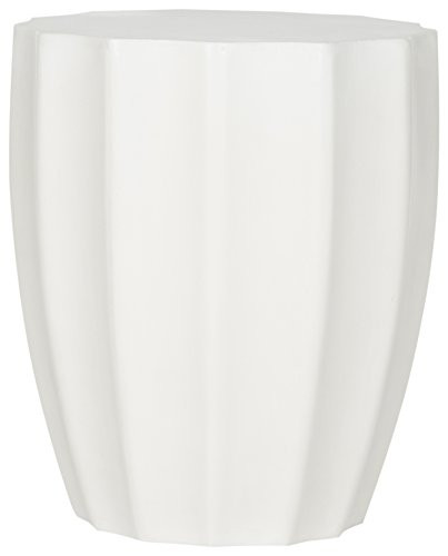 SAFAVIEH Outdoor - Jaslyn Accent Stool - Ivory Concrete - Modern Sculptural Drum Design - Ideal f... | Amazon (US)