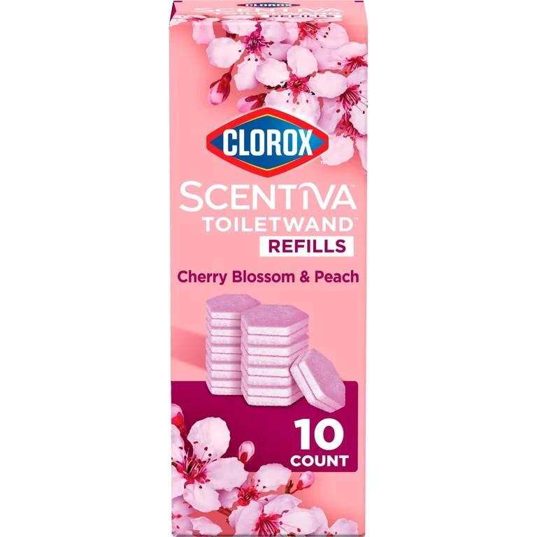 Clorox Scentiva ToiletWand Refills, Cherry Blossom and Peach, 10 Count | Walmart (US)