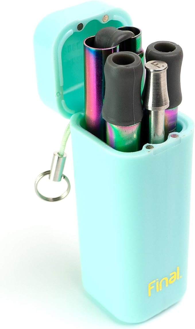 FinalStraw Collapsible Reusable Metal Straw with Case, Cleaning Brush, and 100% Silicone Tips (Se... | Amazon (US)