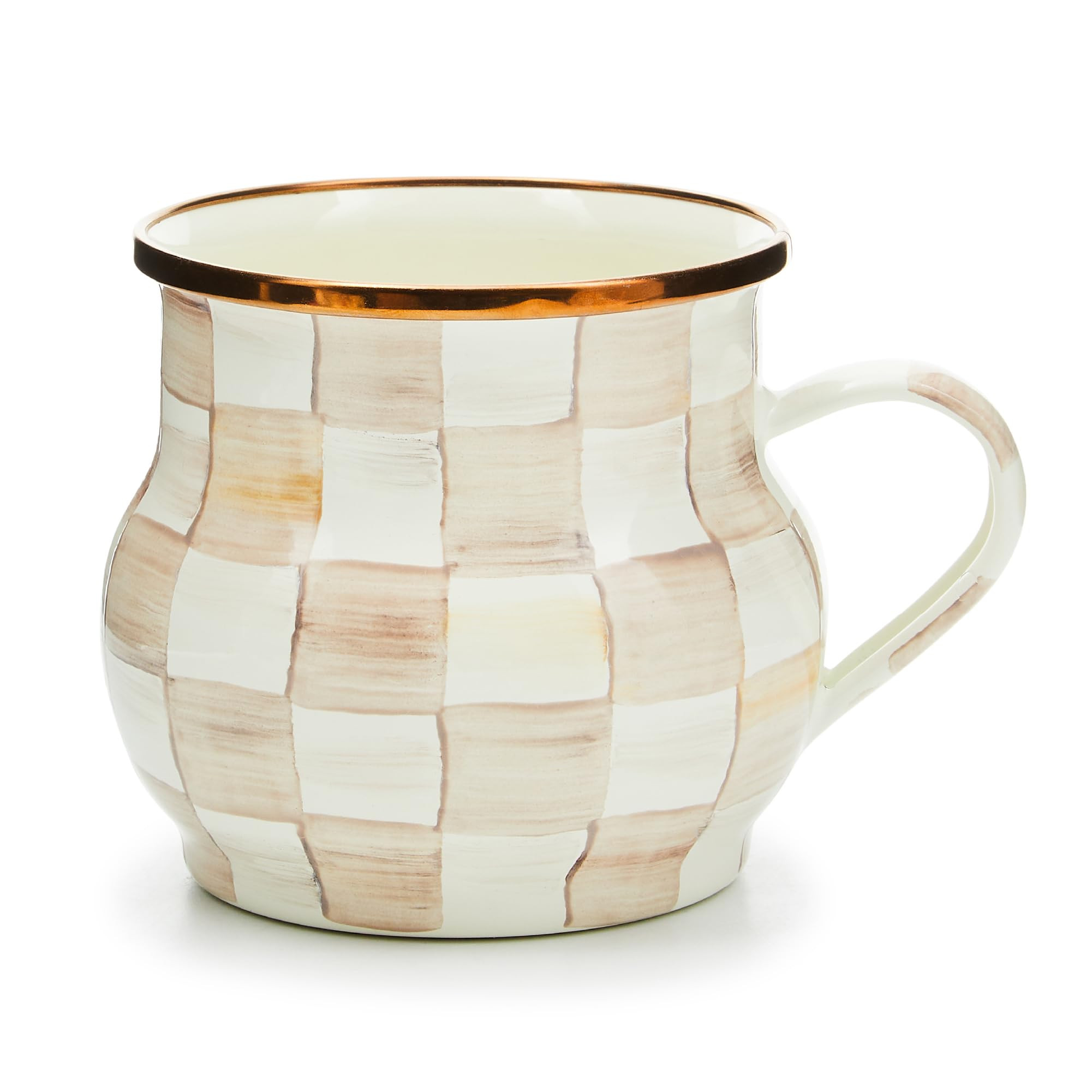 MACKENZIE-CHILDS Enamel Mug, Cute Enamelware Coffee and Tea Mug, Unique Drinkware, 16 Ounces, Bro... | Amazon (US)