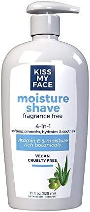 Kiss My Face Fragrance Free Moisture Shave, 4 In 1 Shaving Cream, Cruelty Free And Vegan, With Ad... | Amazon (US)