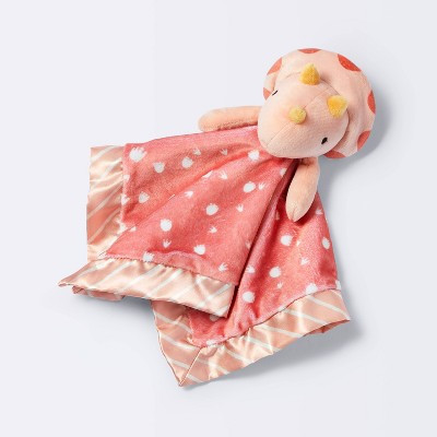 Small Security Blanket Dinosaur - Pink - Cloud Island™: Animals, Baby Blankets, Knitted, 14 x 14 Inches | Target