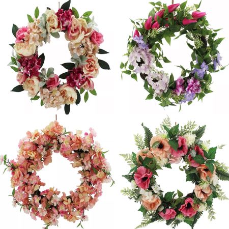 Kohls always has the best wreaths! These floral options for summer are so colorful and pretty! Tons of other options linked! 
#kohlspartner
@kohls #kohlsfinds 

#LTKHome #LTKSaleAlert #LTKFindsUnder50