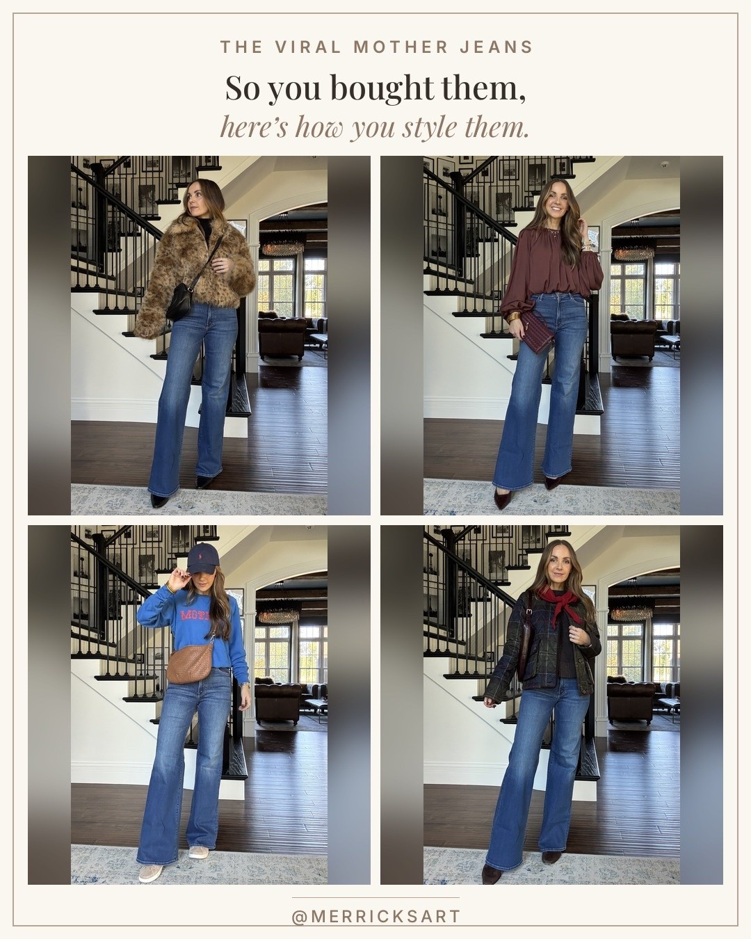 I know so many of you bought the @mother jeans and now have asked me how to style them! I am in one size up for a more lose fit!