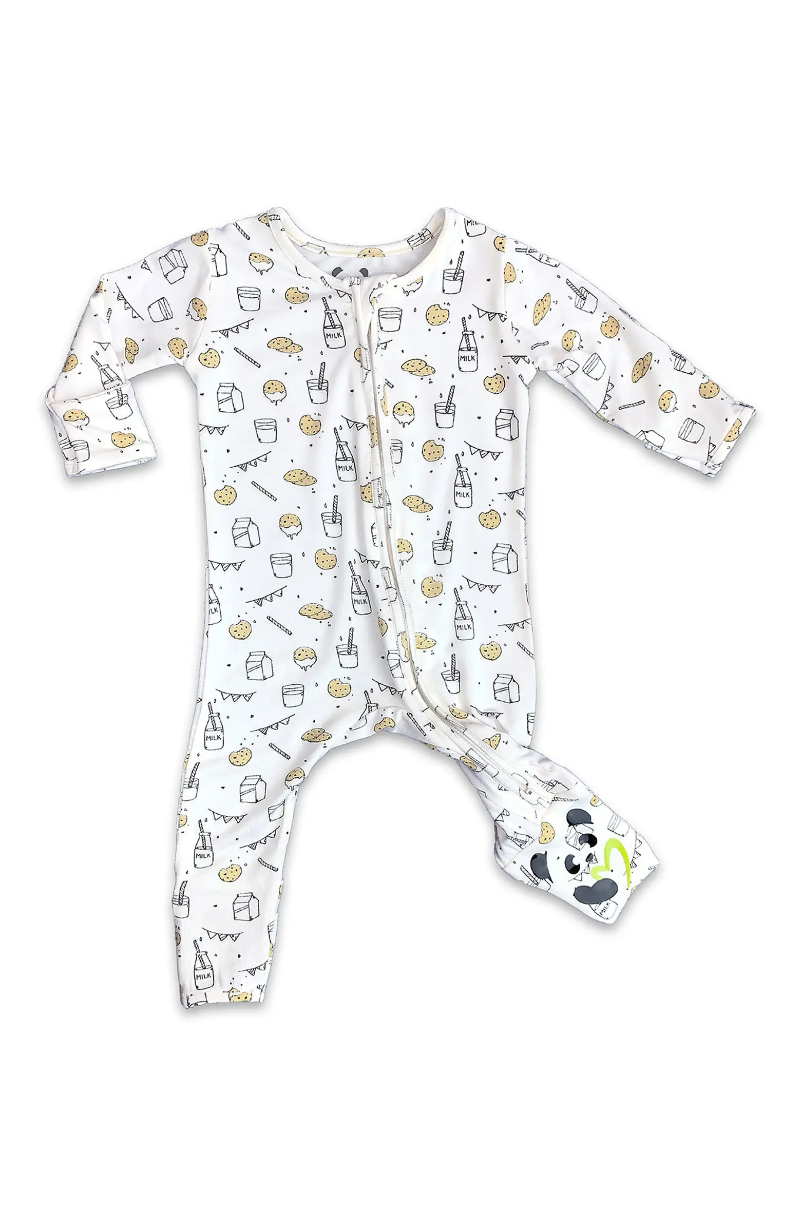 Kids' Milk & Cookies Convertible Footie Pajamas | Nordstrom