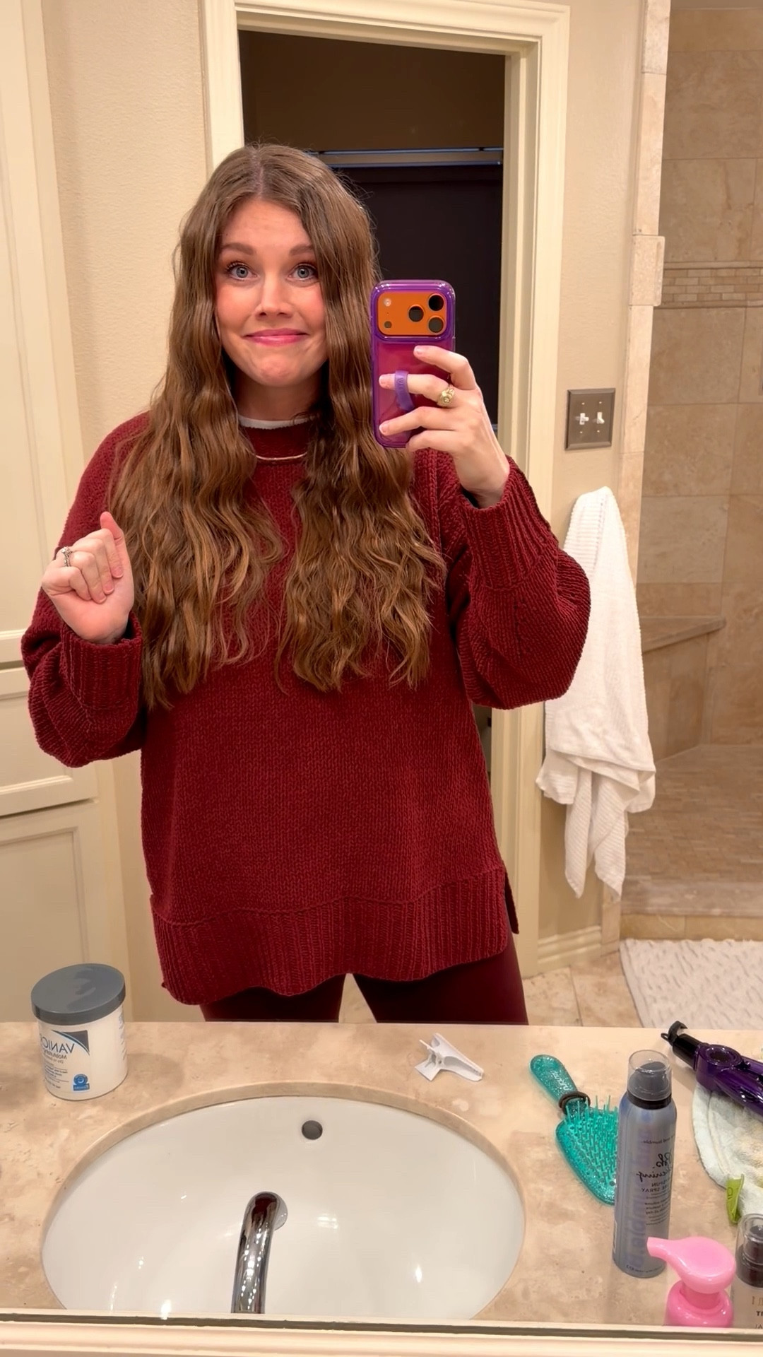 The hair tool for people that don't know how to use hair tools. I did my hair in 10 minutes with this bed head wave tool! If your hair is stick straight like mine, use hairspray before and after each pass!
........
Beach waves hair waver hot tools wave artist bed head wave artists hot tools waver hair crimper crimped hair curled hair best hair tools hot hair tools beginner curling iron beginner hair tools 90s hair 80s hair volume hair voluminous hair add volume to hair easy hairstyles easy hairstyle Amazon beauty faves Amazon finds beauty favorites hair favorites texture spray hairspray dry shampoo straight hair straight hairstyles hair tutorial hair how to monochrome outfit monochromatic outfit oversized sweater maroon sweater burgundy sweater  

#LTKgrwm #LTKWorkwear #LTKBeauty