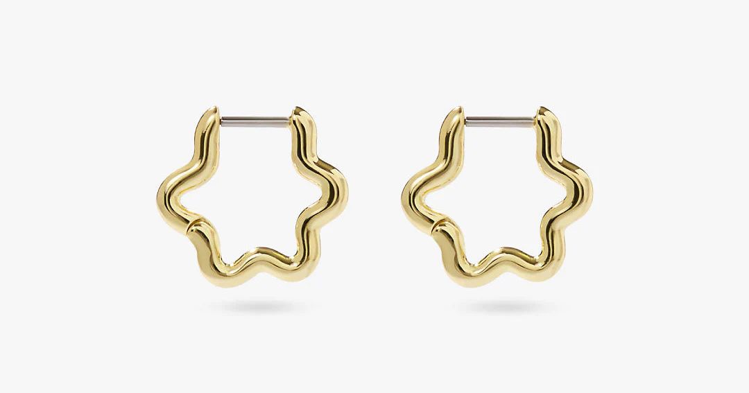 Gold Hoop Earrings - Onda Mini | Ana Luisa