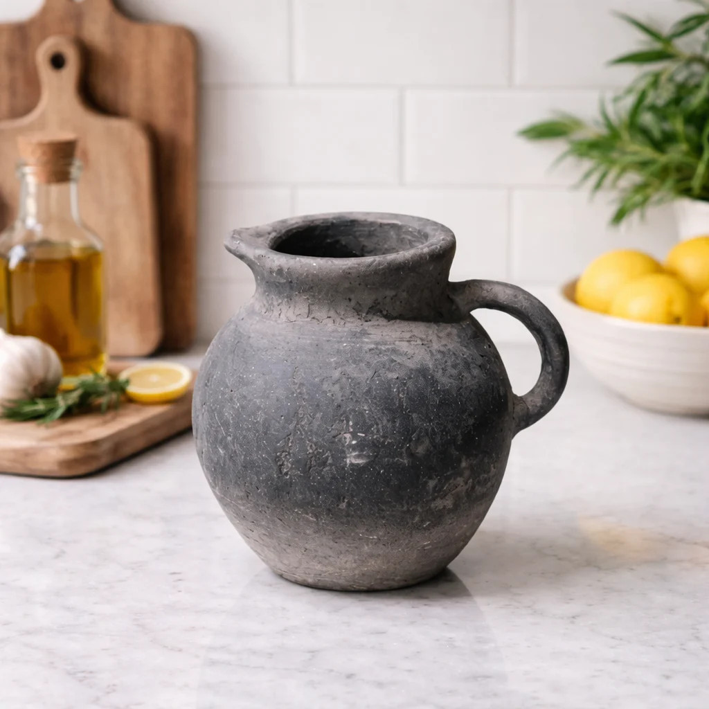 Charcoal Pitcher Vase - 9 | River Chic Designs
