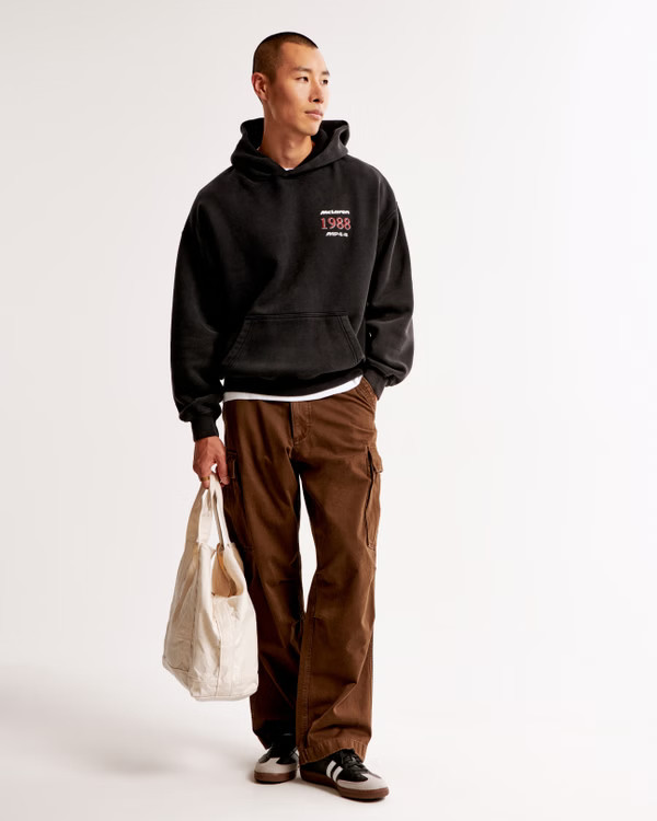 Rocky Mountains Cropped Graphic Popover Hoodie | Abercrombie & Fitch (US)