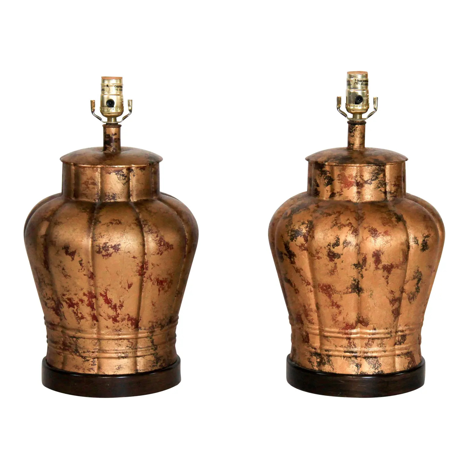 Pair of Gilded Frederick Cooper Table Lamps | Chairish