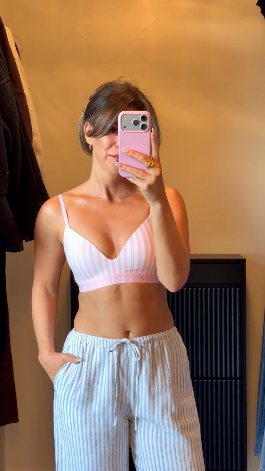 Abercrombie blue and white striped linen pant paired with a pink tshirt bra

Electric picks code: emerson20

Wearing smalls. long in pants.

Causal
Everyday
Loungewear
At home
Comfy
Slippers

#LTKselfcare #LTKootd #LTKgrwm