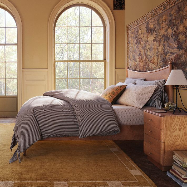 Pierce &amp; Ward Cotton Linen Stripe Duvet Cover &amp; Shams | West Elm (US)