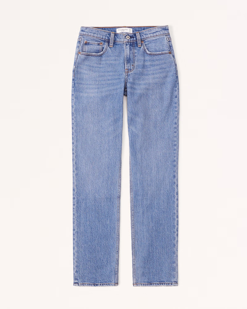 Curve Love Mid Rise 90s Straight Jean | Abercrombie & Fitch (US)