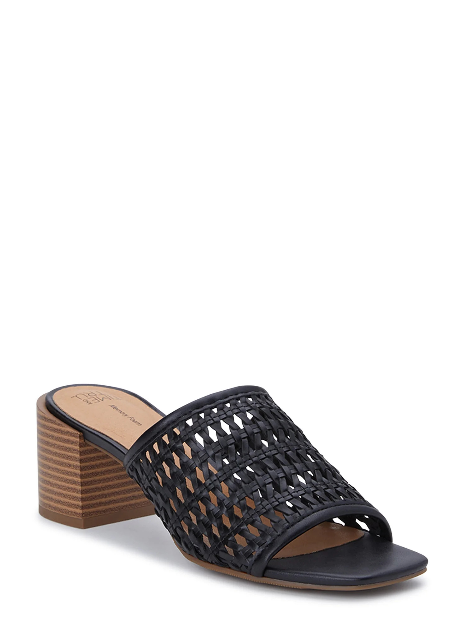 Time and Tru Women's Woven Block Heel Mule | Walmart (US)