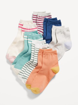 Quarter-Crew Socks 7-Pack for Girls | Old Navy (US)