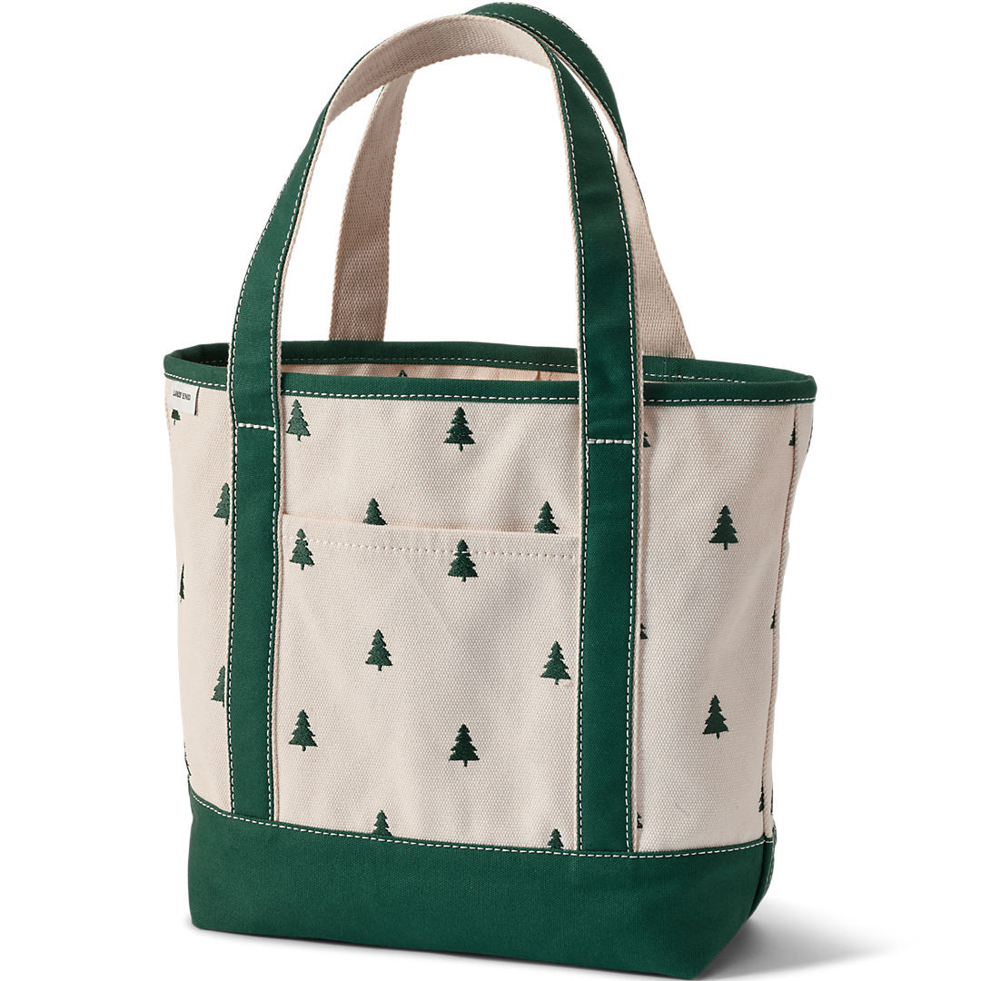 Medium Embroidered 5 Pocket Open Top Canvas Tote Bag | Lands' End (US)