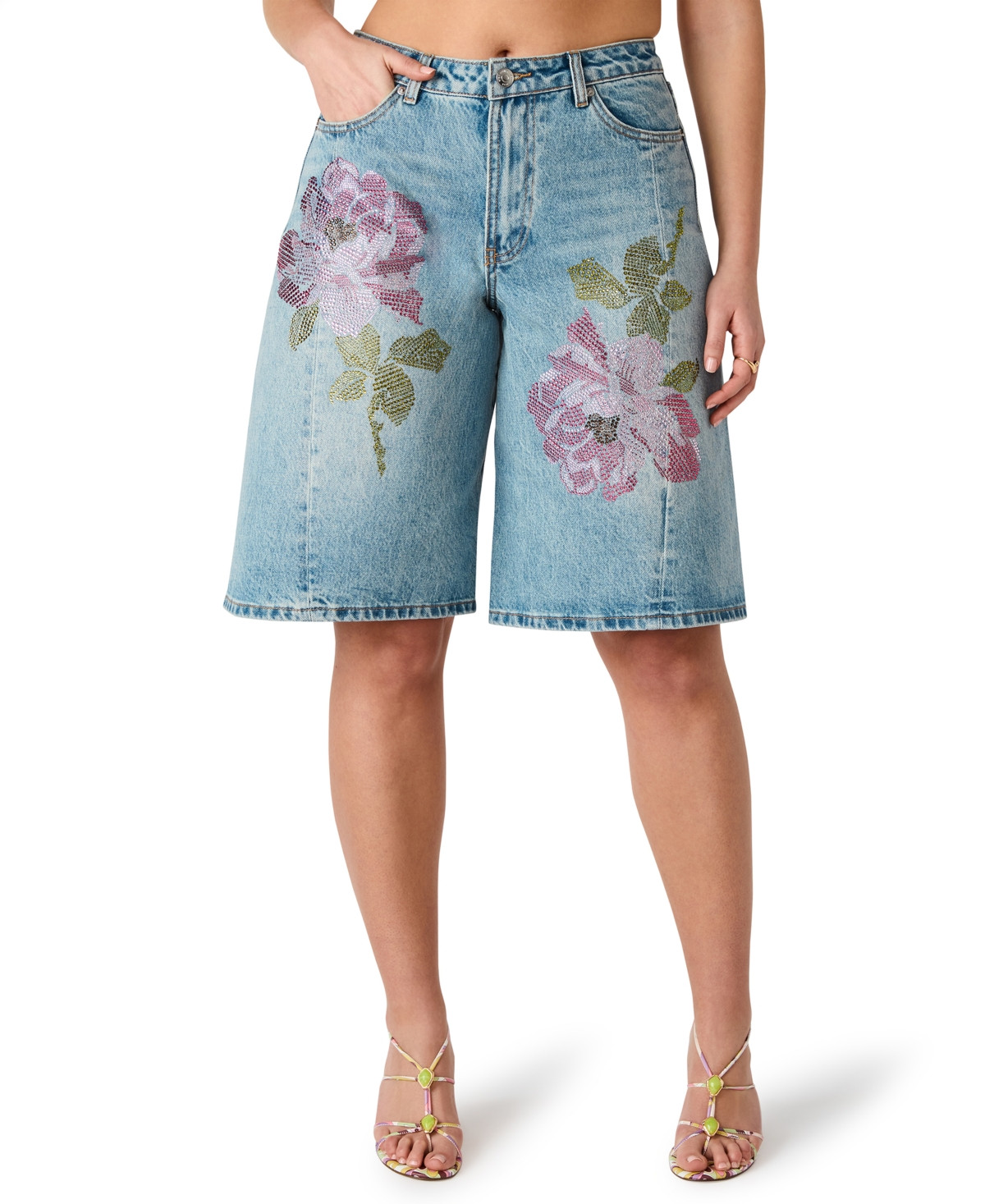 Steve Madden Women's Kesha Wide Fit Shorts - Santa Monica Wash | Macy's
