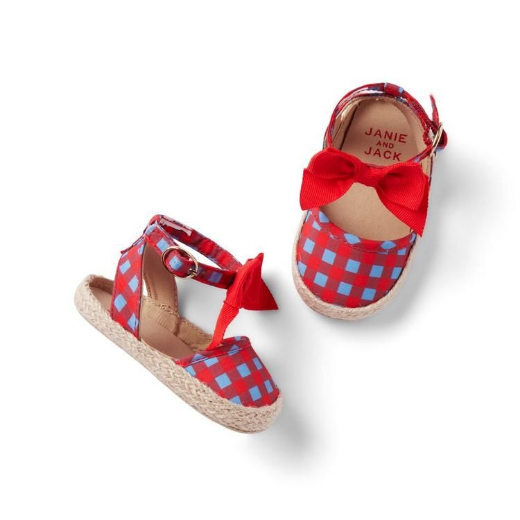 Baby Gingham Bow Espadrille | Janie and Jack