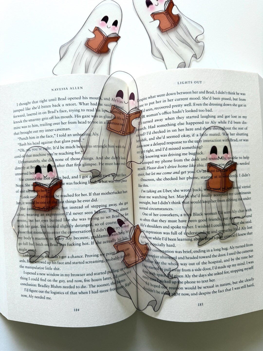 Transparent Clear Cute Ghost Bookmark Book Worm Reader Gifts Booktok, Halloween Fall, Bookish - E... | Etsy (US)