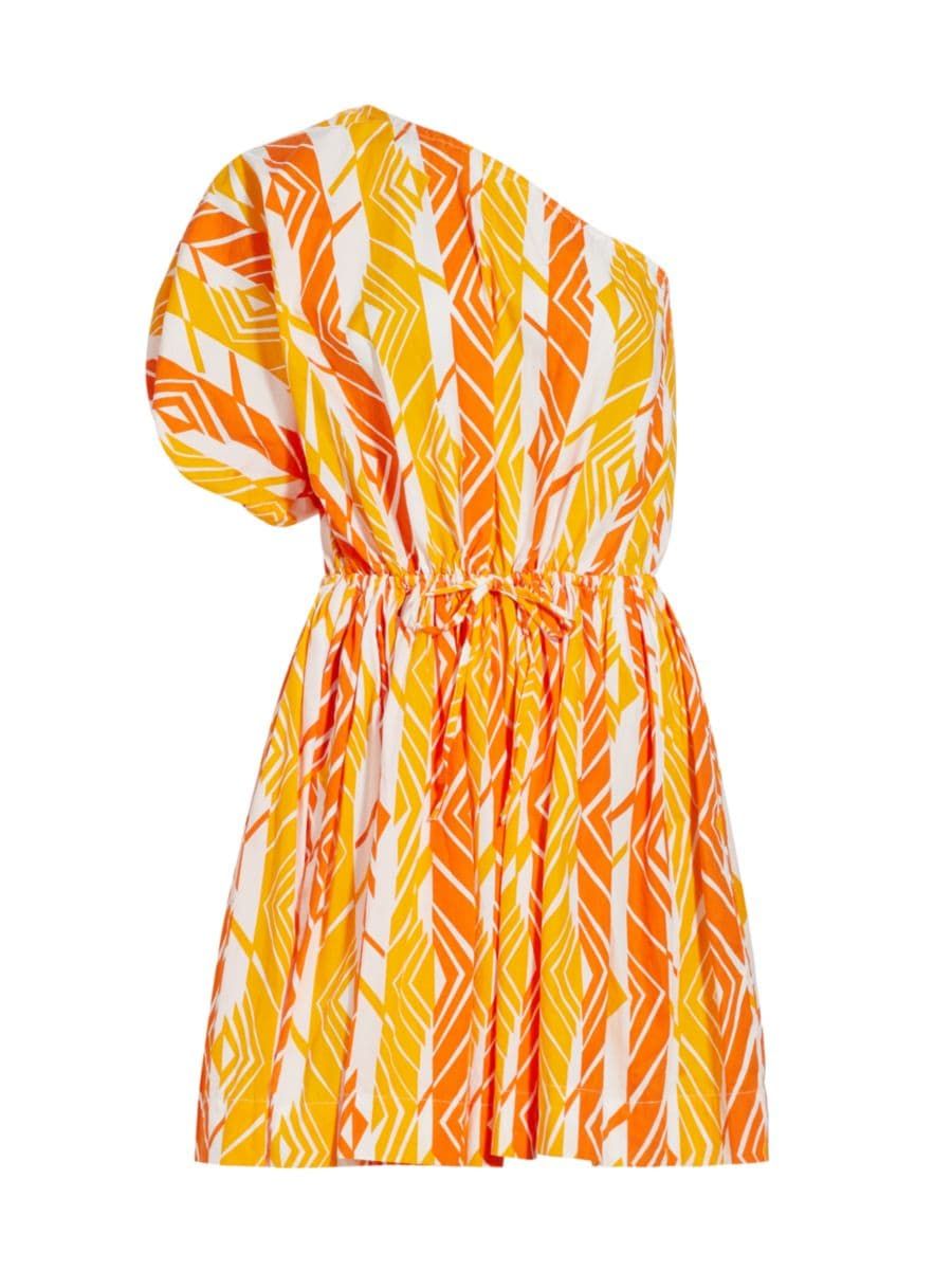 One-Shoulder Printed Minidress | Saks Fifth Avenue