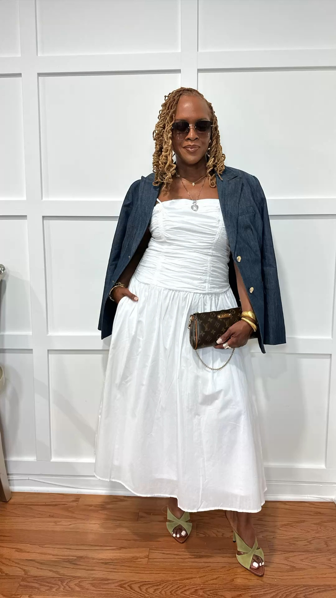 Denim blazer and white dress for spring 

#LTKdayinmylife #LTKmomlife #LTKMothersDay