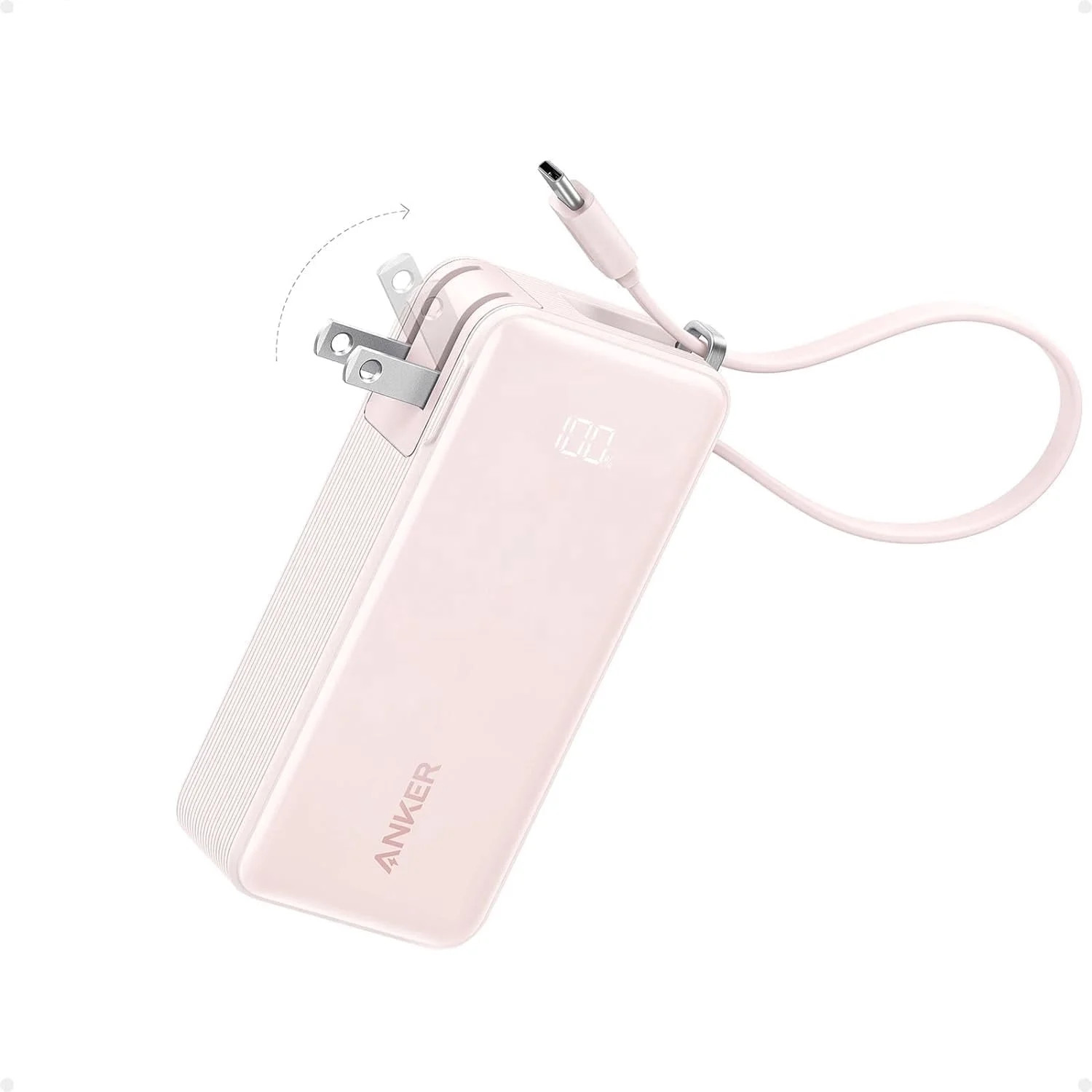 Anker Nano 3-in-1 Portable iPhone Charger, 10,000mAh Power Bank with Built-in USB-C Cable and Fol... | Walmart (US)