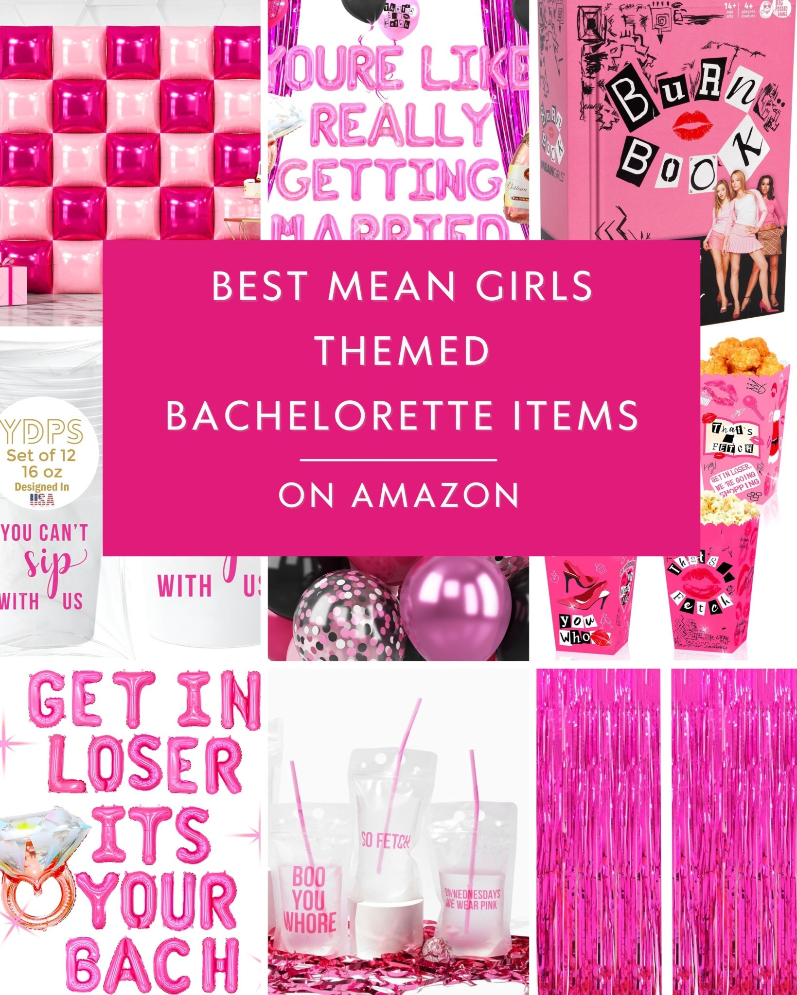Mean Girls–coded bachelorette coming right up. 💋✨ Linked all the pink, petty, and perfectly fetch Amazon finds you need.

#LTKWedding