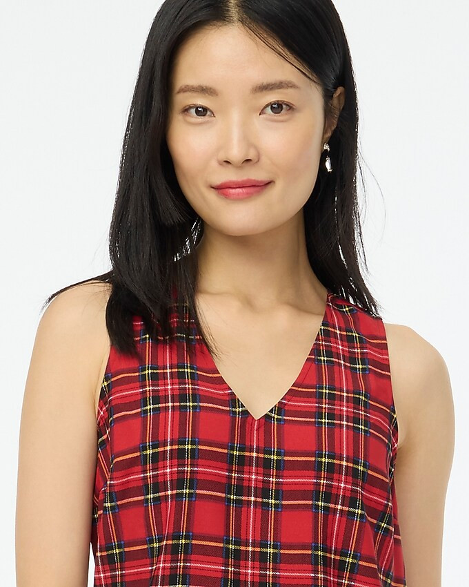 Tartan sleeveless blouse | J.Crew Factory