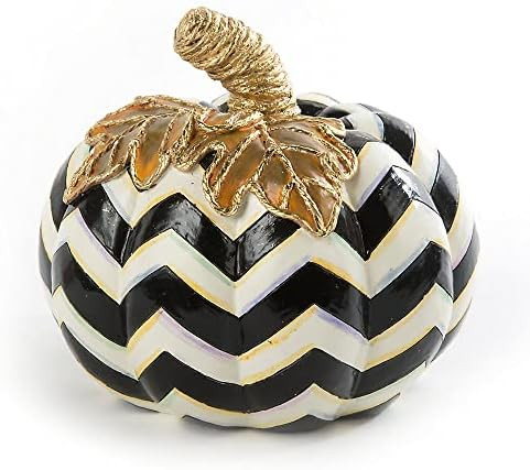 MacKenzie-Childs Chevron Stripe Small Decorative Pumpkin for Fall Decor, Autumn Decorations for H... | Amazon (US)