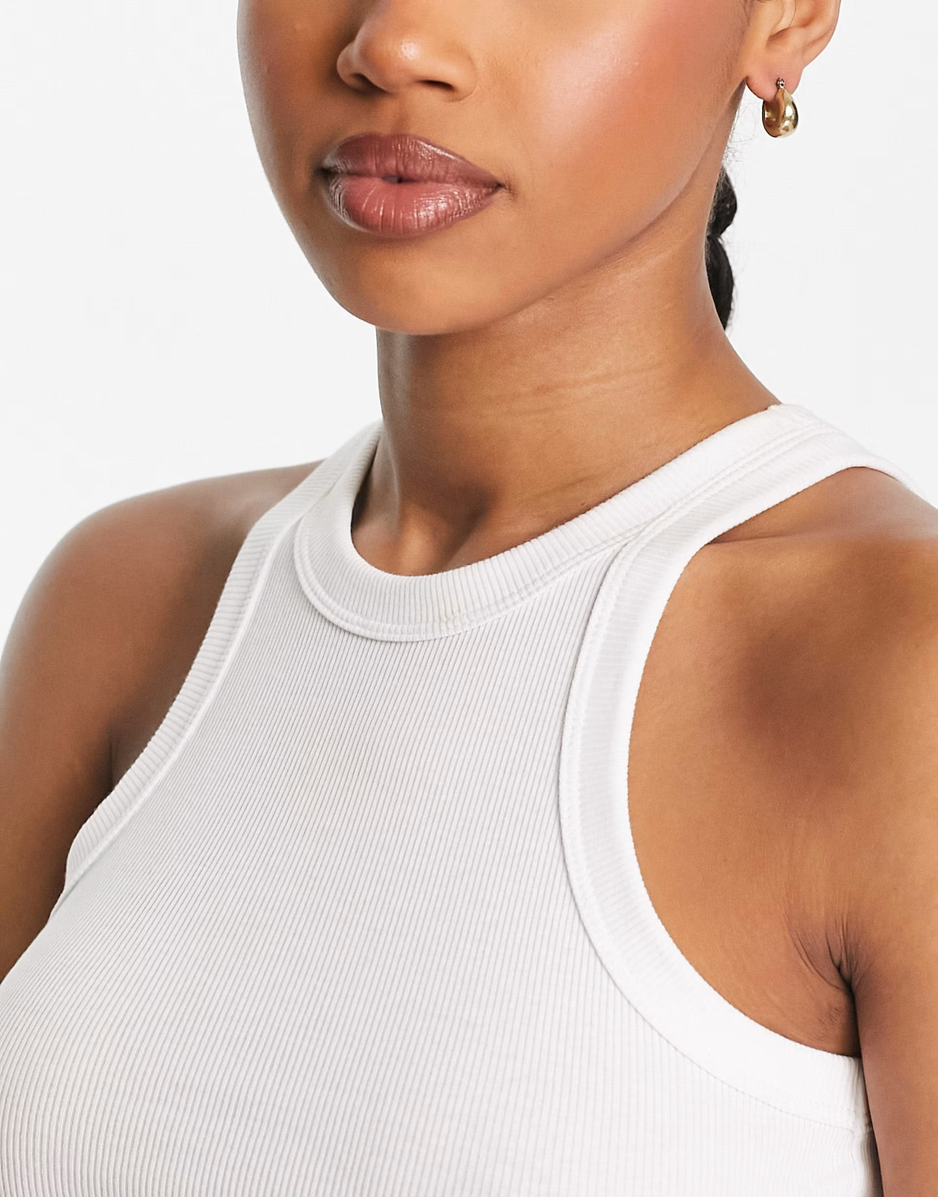 Seol + Gold 18ct gold vermeil curved creole hoop earrings | ASOS (Global)