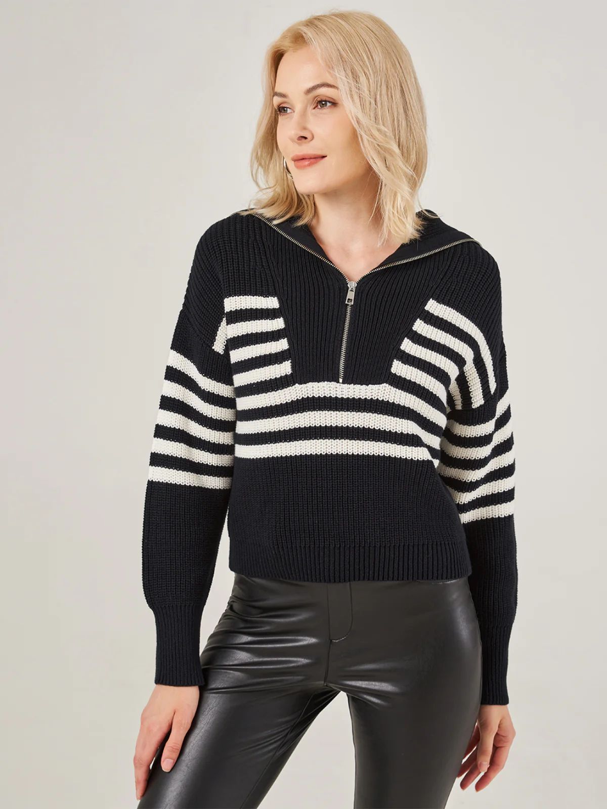 Adyson Parker Half Zip Stripe Pullover | Daily Thread