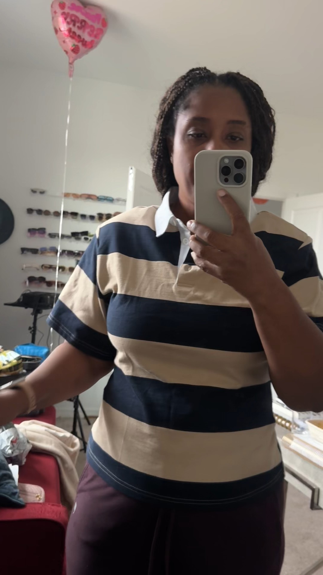 Cutest rugby top with shoulder pads 
Wearing a large 

#LTKOver40 #LTKMidsize