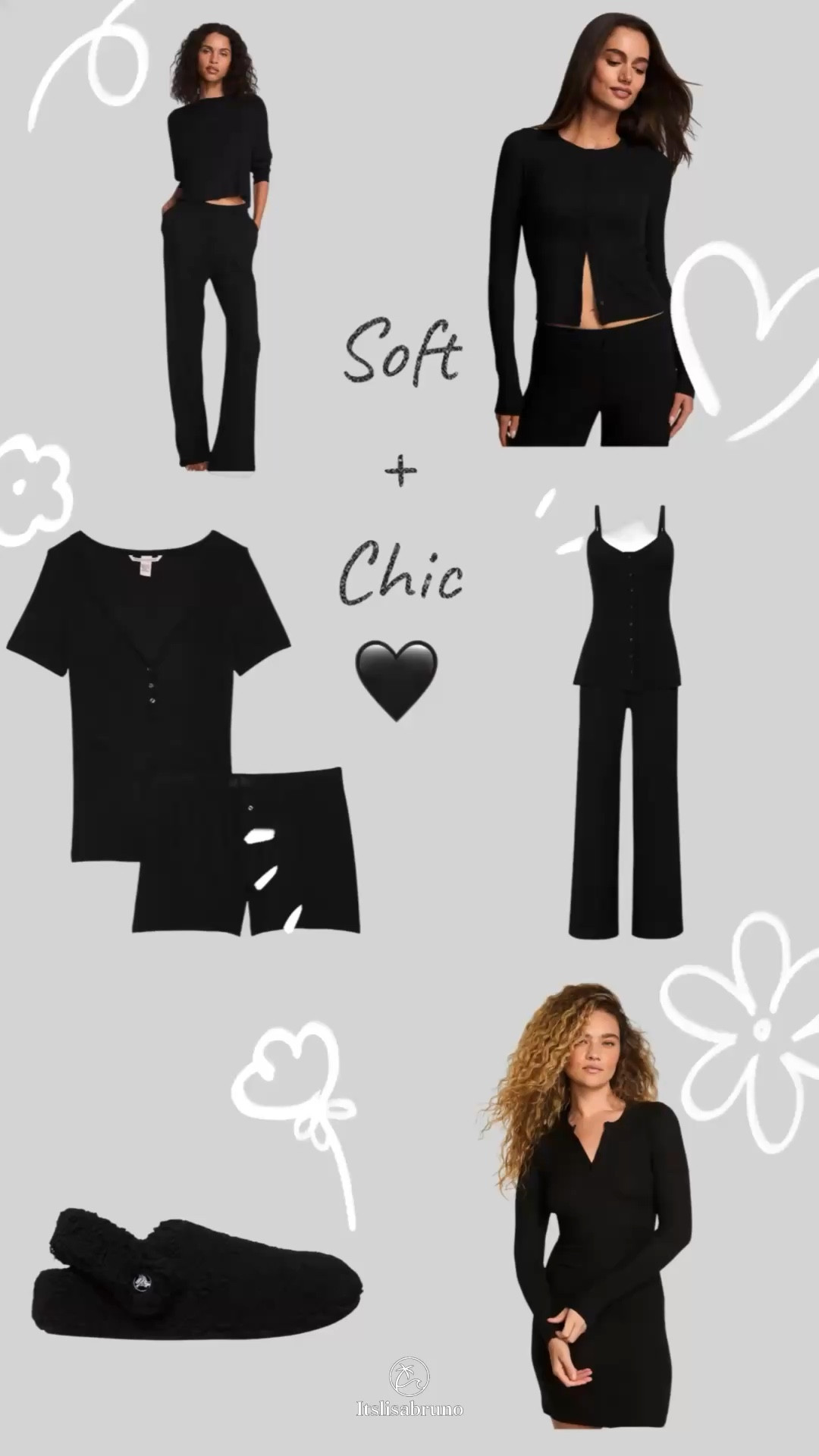 Soft, cozy, and chic 🖤 These all-black ribbed modal lounge sets plus a long sleeve dress paired with black slide-on slippers — perfect for relaxing at home or gifting your favorite comfort set!

@Victoria's Secret 

#ad #LoungeSet #AllBlackStyle #RibbedModal #ComfyChic #SlideOnSlippers #HomeStyle #LTKGifting #GiftIdeas #SoftLoungewear #CozyStyle

#LTKootd #LTKSaleAlert #LTKTravel